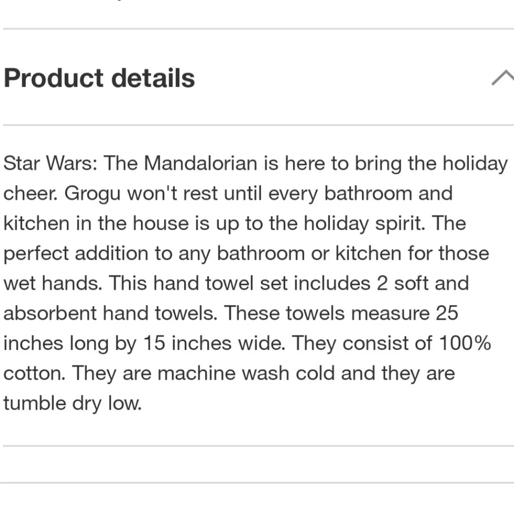 Star Wars The Mandalorian Hand Towels 2 pk
